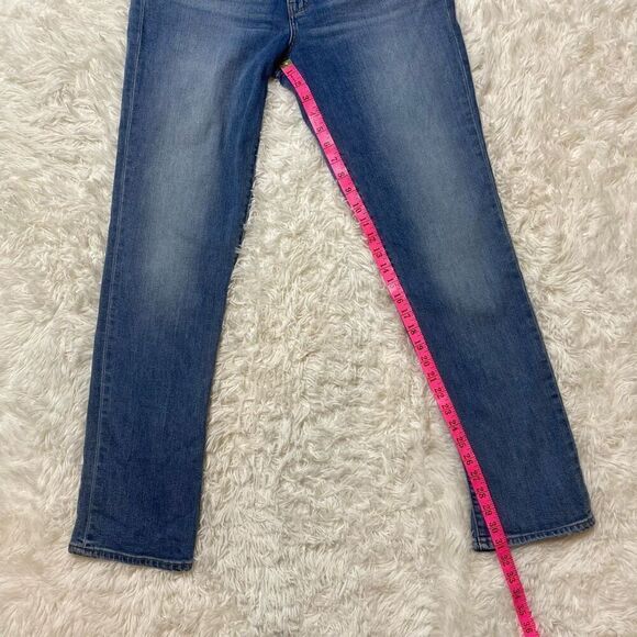 Levis 714 Straight Jeans Womens Size 32x32 Mid Rise Medium Blue Denim - Picture 11 of 11